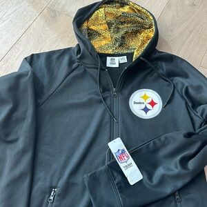 NWT Steelers lightweight jacket with hood, Men’s M